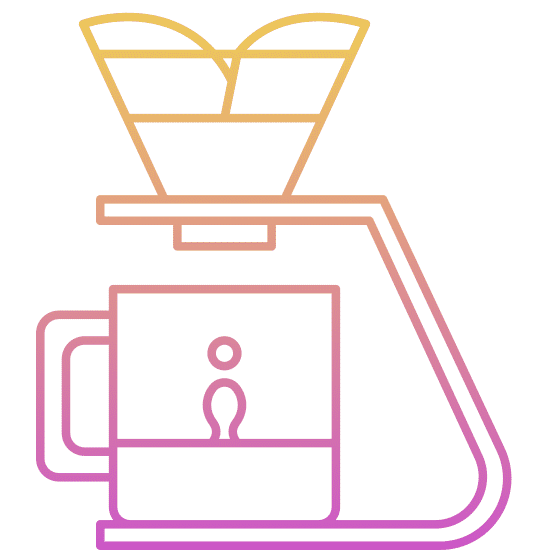 Animation of a a coffee pour-over set up used in national coffee competitions 